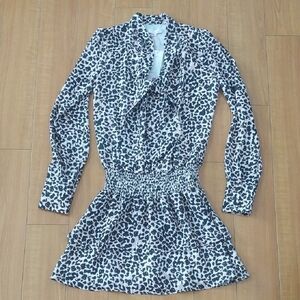 BRAND NEW w/TAGS Parker Animal Leopard Cheetah Long Sleeve Dress Sz Size XS X-Sm